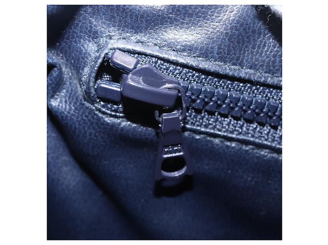 Céline Bolso de Hombro CELINE Cuero Navy Gold Auth 206422A Dorado Azul marino - vista 31