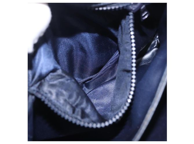 Céline Bolso de Hombro CELINE Cuero Navy Gold Auth 206422A Dorado Azul marino - vista 32