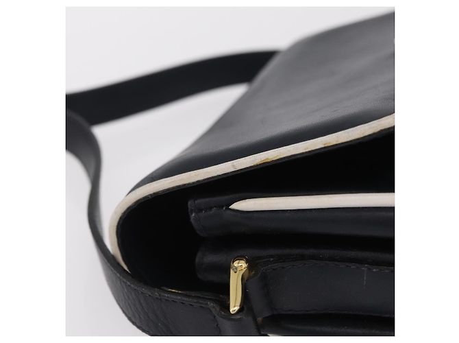 Céline Bolso de Hombro CELINE Cuero Navy Gold Auth 206422A Dorado Azul marino - vista 5