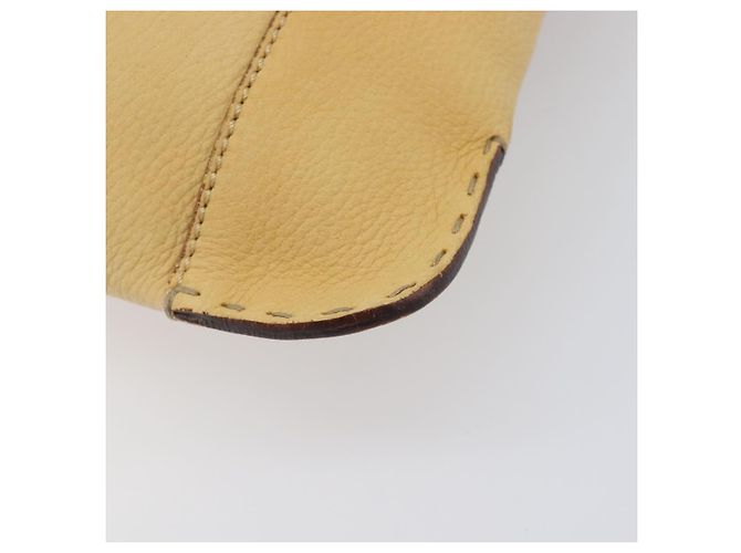 FENDI Celeria Schultertasche aus Leder Beige Silber 8BT113 Auth BA16119 - Ansicht 14