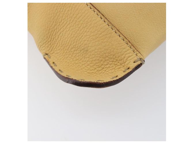 FENDI Celeria Schultertasche aus Leder Beige Silber 8BT113 Auth BA16119 - Ansicht 15