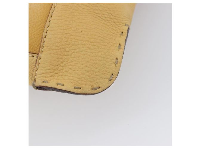FENDI Celeria Schultertasche aus Leder Beige Silber 8BT113 Auth BA16119 - Ansicht 16