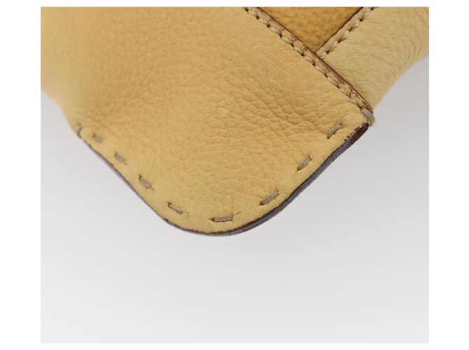FENDI Celeria Schultertasche aus Leder Beige Silber 8BT113 Auth BA16119 - Ansicht 17