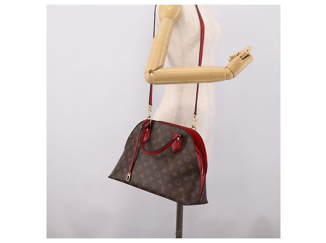 Bolsa LOUIS VUITTON Monogram Alma Bag Into Bag Red M41779 LV Auth ep16347V Vermelho Monograma - vista 28