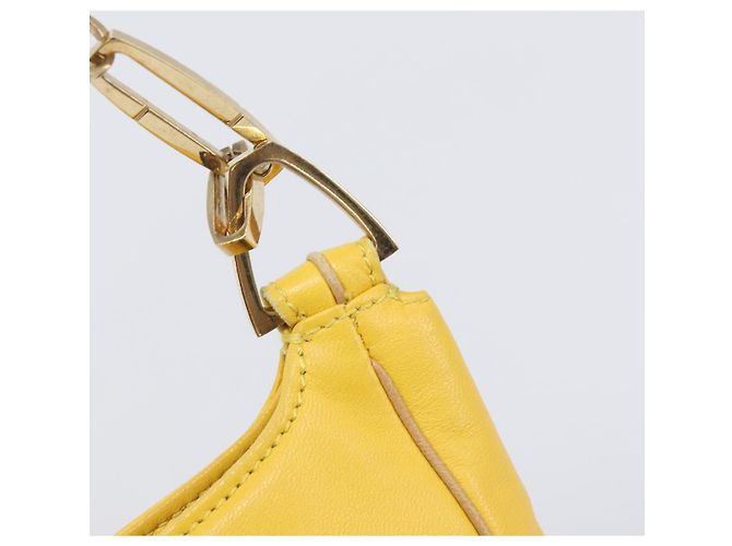 LOEWE Schultertasche Leder Gelb Gold Auth 206726A Golden - Ansicht 10