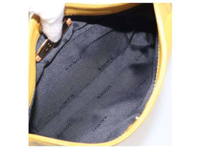 LOEWE Schultertasche Leder Gelb Gold Auth 206726A Golden - Ansicht 11