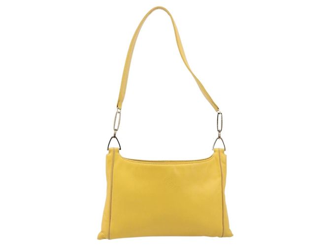 LOEWE Schultertasche Leder Gelb Gold Auth 206726A Golden - Ansicht 13