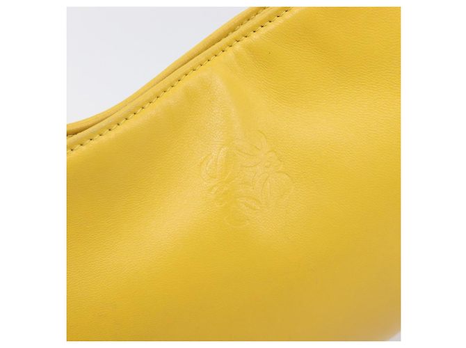 LOEWE Schultertasche Leder Gelb Gold Auth 206726A Golden - Ansicht 19