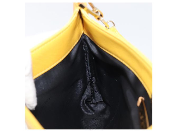 LOEWE Schultertasche Leder Gelb Gold Auth 206726A Golden - Ansicht 22
