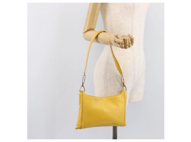 LOEWE Schultertasche Leder Gelb Gold Auth 206726A Golden - Ansicht 24