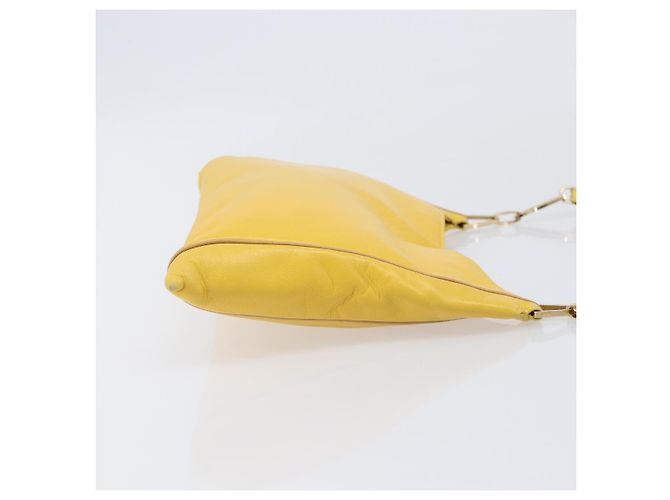 LOEWE Schultertasche Leder Gelb Gold Auth 206726A Golden - Ansicht 3