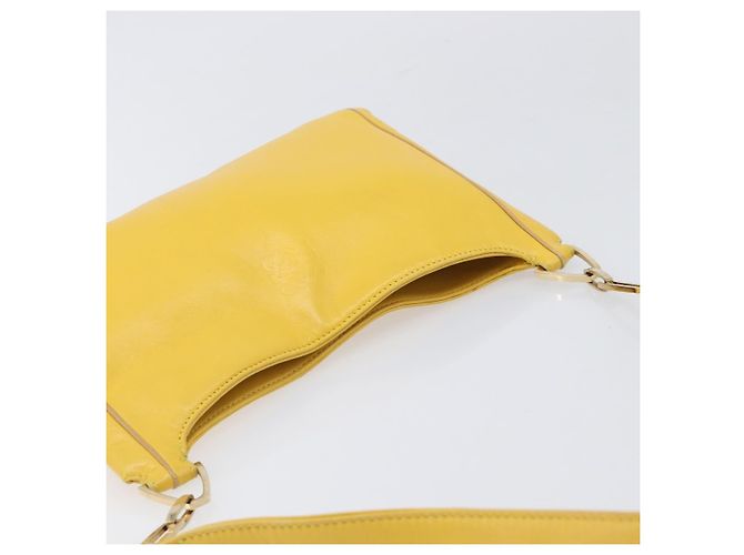 LOEWE Schultertasche Leder Gelb Gold Auth 206726A Golden - Ansicht 6