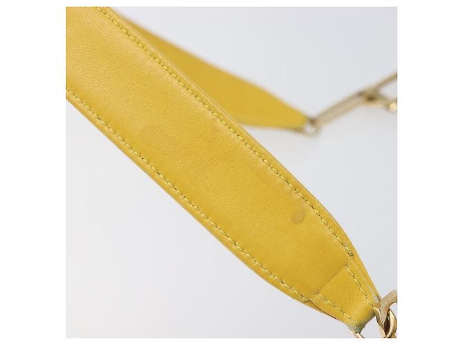 LOEWE Schultertasche Leder Gelb Gold Auth 206726A Golden - Ansicht 8