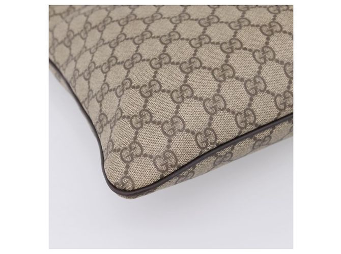 Borsa a Tracolla GUCCI GG Supreme PVC Beige Tono Oro 201446 Auth ka6509 - vista 15