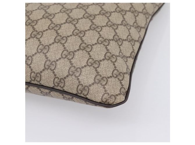 Borsa a Tracolla GUCCI GG Supreme PVC Beige Tono Oro 201446 Auth ka6509 - vista 16