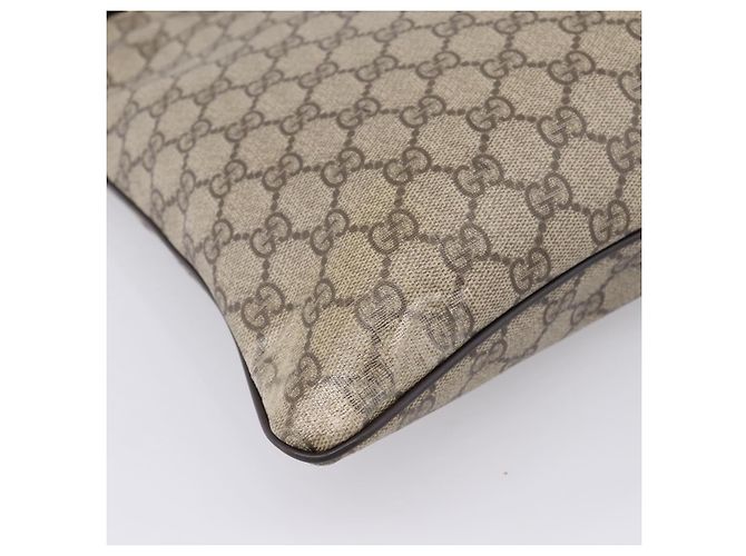 Borsa a Tracolla GUCCI GG Supreme PVC Beige Tono Oro 201446 Auth ka6509 - vista 17