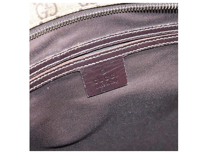 Borsa a Tracolla GUCCI GG Supreme PVC Beige Tono Oro 201446 Auth ka6509 - vista 19