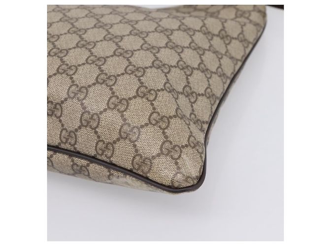 Borsa a Tracolla GUCCI GG Supreme PVC Beige Tono Oro 201446 Auth ka6509 - vista 8