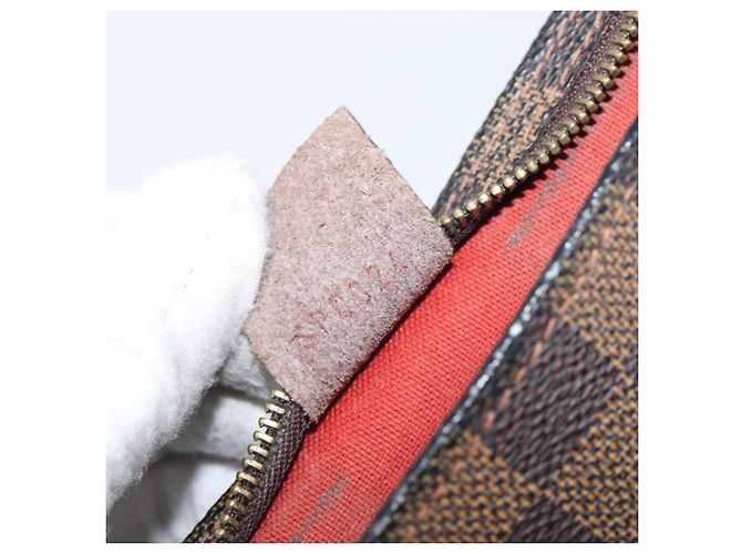 LOUIS VUITTON Damier Ebene Trousse Makeup Pouch N51982 LV Auth 205283A - vista 12