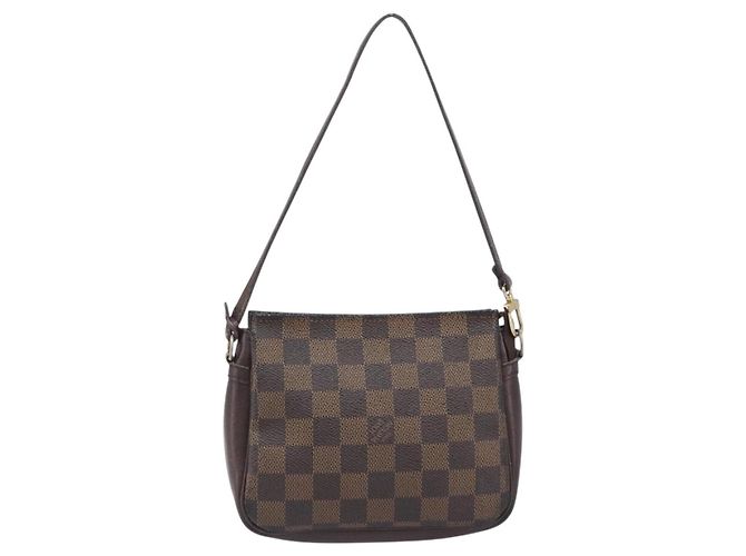 LOUIS VUITTON Damier Ebene Trousse Makeup Pouch N51982 LV Auth 205283A - vista 13