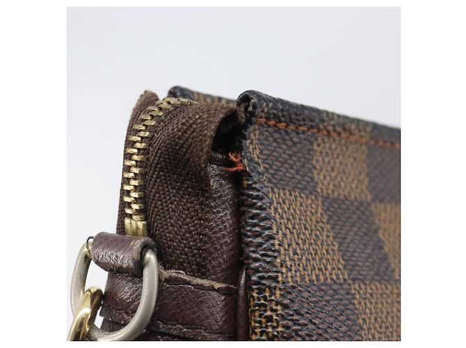 LOUIS VUITTON Damier Ebene Trousse Makeup Pouch N51982 LV Auth 205283A - vista 9
