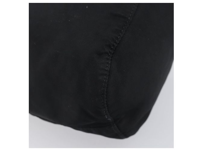 Pochette PRADA Nylon Noir Argent Auth 205450A Argenté - vue 16