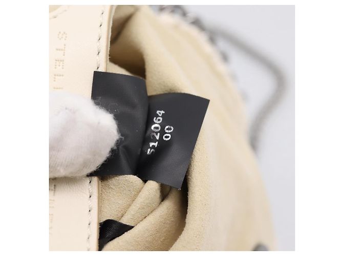 Stella Mc Cartney Stella McCartney Borsa a tracolla con catena Falabella Knit 2way Ivory Auth 200538V Argento Crudo - vista 11