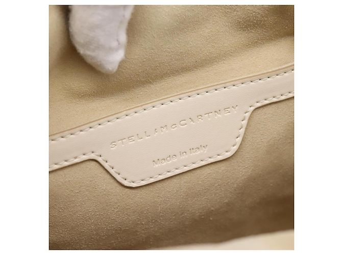 Stella Mc Cartney Stella McCartney Borsa a tracolla con catena Falabella Knit 2way Ivory Auth 200538V Argento Crudo - vista 19