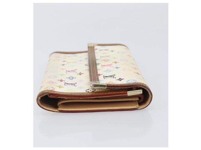LOUIS VUITTON Cartera Larga Monogram Multicolor Set de 2 Blanca LV Auth BA16225 Blanco - vista 13