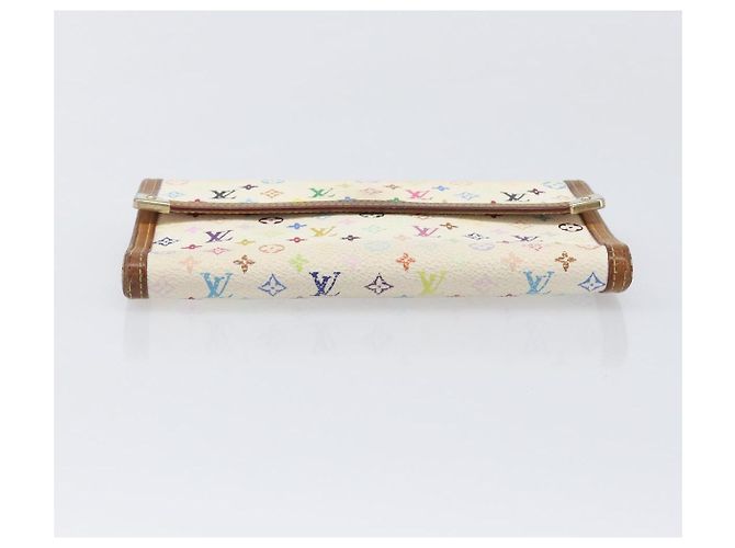 LOUIS VUITTON Cartera Larga Monogram Multicolor Set de 2 Blanca LV Auth BA16225 Blanco - vista 15