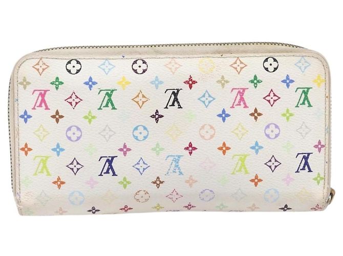 LOUIS VUITTON Cartera Larga Monogram Multicolor Set de 2 Blanca LV Auth BA16225 Blanco - vista 3