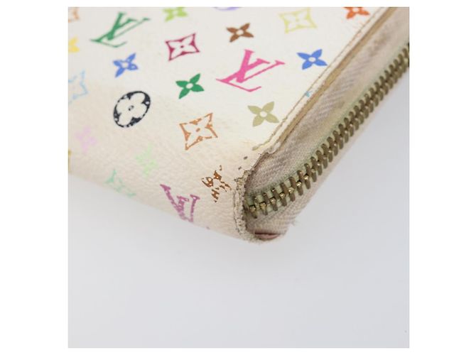 LOUIS VUITTON Cartera Larga Monogram Multicolor Set de 2 Blanca LV Auth BA16225 Blanco - vista 7