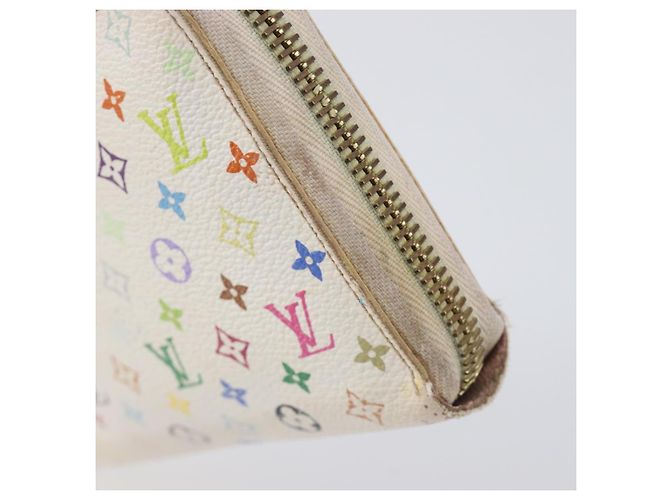 LOUIS VUITTON Cartera Larga Monogram Multicolor Set de 2 Blanca LV Auth BA16225 Blanco - vista 8
