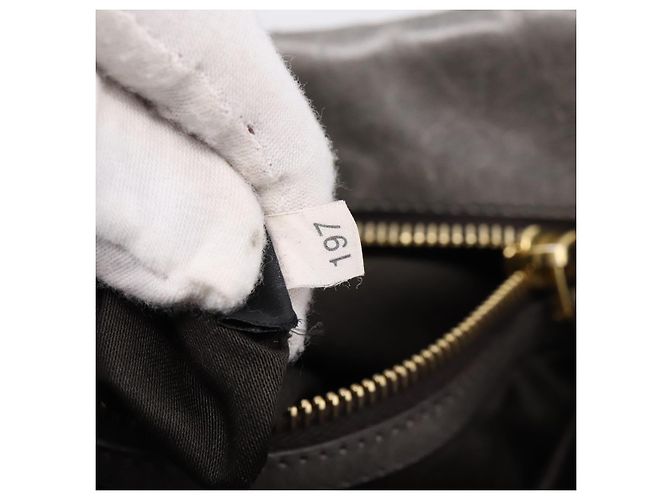 Borsa a mano Miu Miu Matelassé in pelle 2way Grigio Oro Auth 167718M Marrone D'oro - vista 11