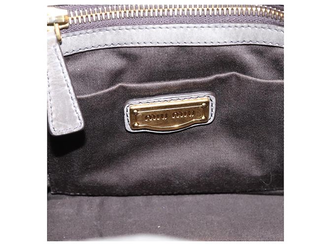Borsa a mano Miu Miu Matelassé in pelle 2way Grigio Oro Auth 167718M Marrone D'oro - vista 22