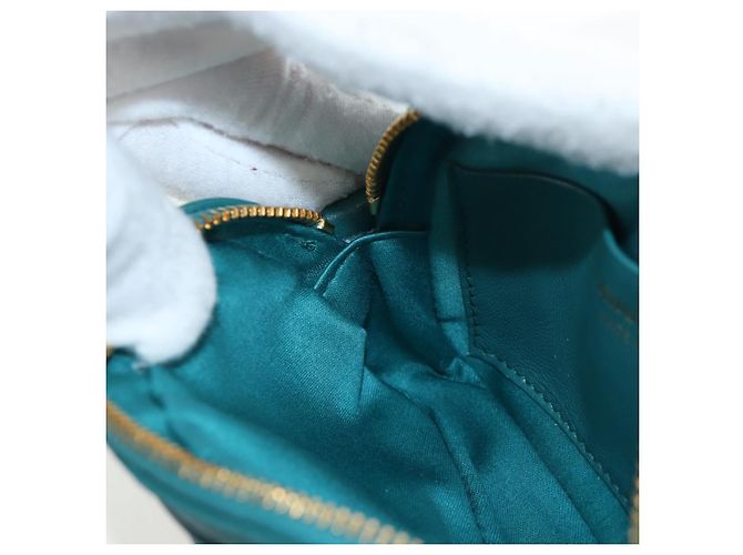 Borsa vita Miu Miu Matelassé in pelle Verde Oro Auth LN043M D'oro - vista 24