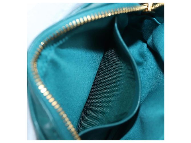 Borsa vita Miu Miu Matelassé in pelle Verde Oro Auth LN043M D'oro - vista 25