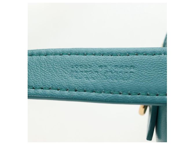 Borsa vita Miu Miu Matelassé in pelle Verde Oro Auth LN043M D'oro - vista 9