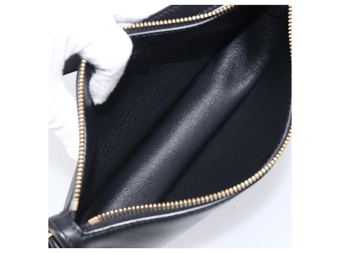 Bolsa de Ombro BURBERRY em Couro Preto e Dourado Auth BA16116A - vista 10