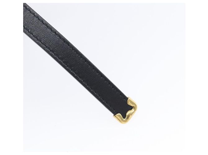 Bolsa de Ombro BURBERRY em Couro Preto e Dourado Auth BA16116A - vista 19