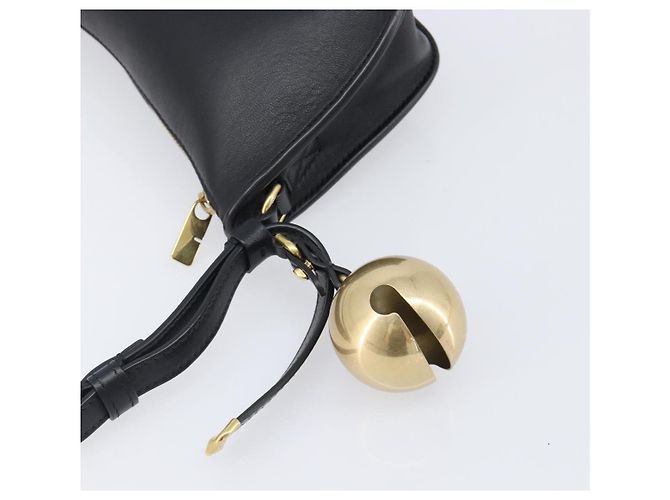 Bolsa de Ombro BURBERRY em Couro Preto e Dourado Auth BA16116A - vista 20