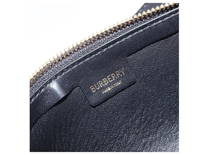 Bolsa de Ombro BURBERRY em Couro Preto e Dourado Auth BA16116A - vista 21
