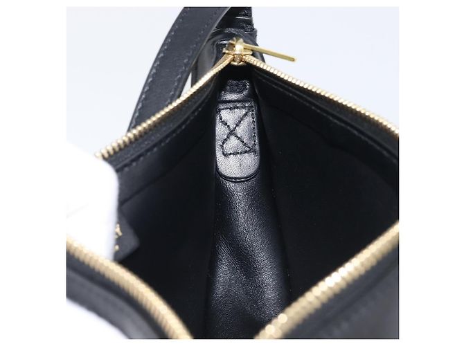 Bolsa de Ombro BURBERRY em Couro Preto e Dourado Auth BA16116A - vista 22