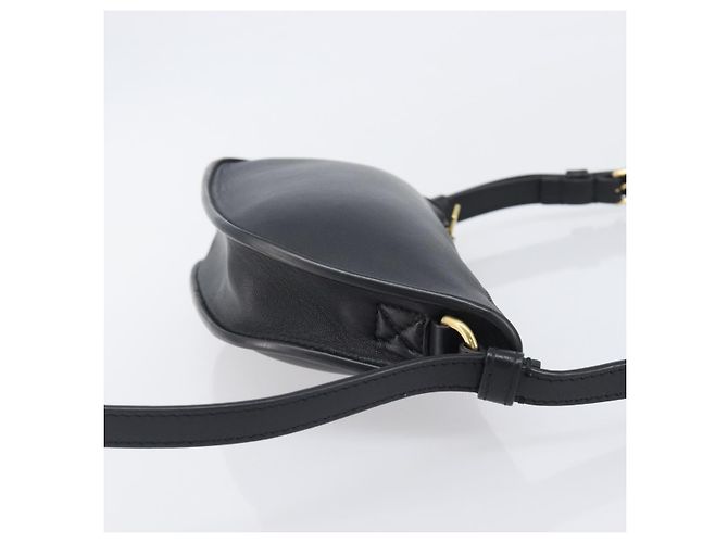 Bolsa de Ombro BURBERRY em Couro Preto e Dourado Auth BA16116A - vista 3