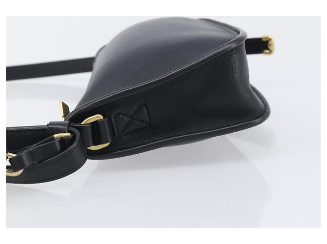 Bolsa de Ombro BURBERRY em Couro Preto e Dourado Auth BA16116A - vista 4
