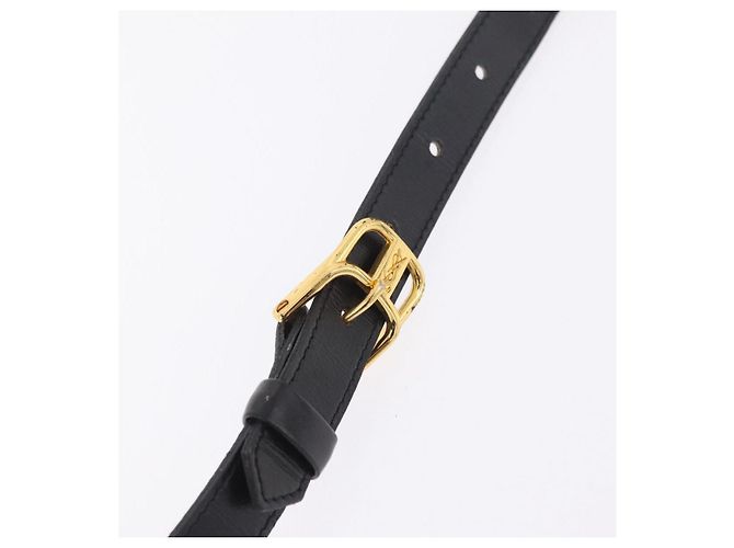 Autre Marque Borsa a tracolla Saint Laurent Canvas Black Gold Tone Auth ka6508 Nero - vista 16