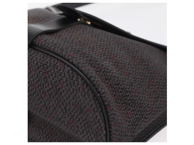 Autre Marque Borsa a tracolla Saint Laurent Canvas Black Gold Tone Auth ka6508 Nero - vista 18