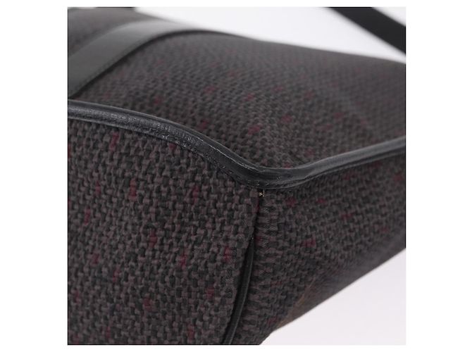 Autre Marque Borsa a tracolla Saint Laurent Canvas Black Gold Tone Auth ka6508 Nero - vista 20