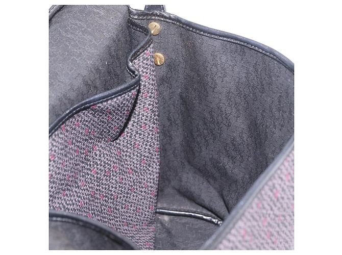 Autre Marque Borsa a tracolla Saint Laurent Canvas Black Gold Tone Auth ka6508 Nero - vista 24