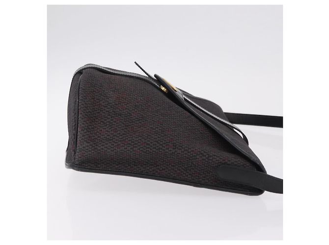 Autre Marque Borsa a tracolla Saint Laurent Canvas Black Gold Tone Auth ka6508 Nero - vista 4